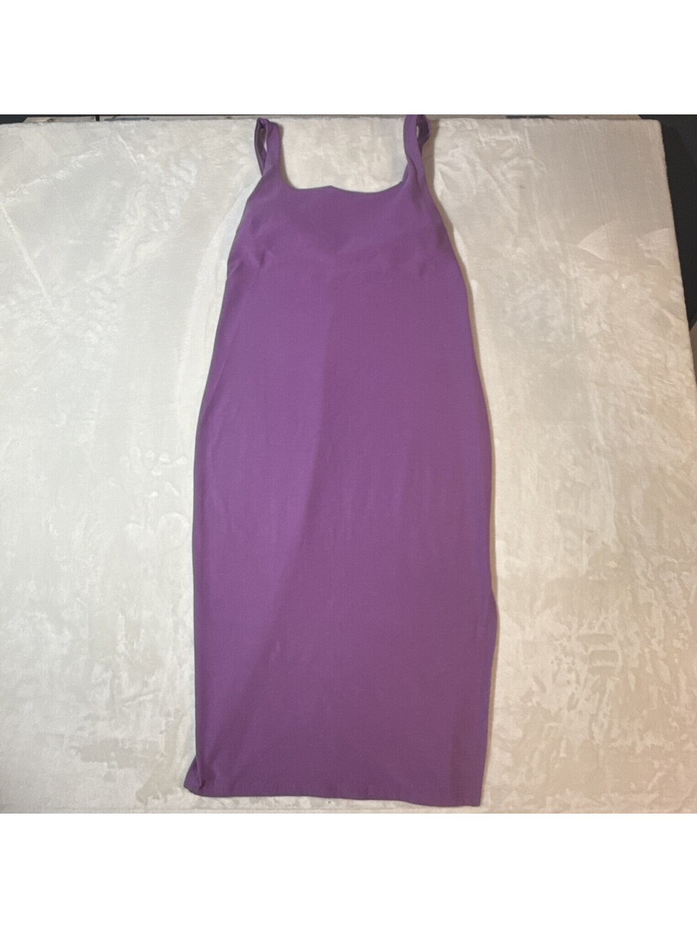 Beyond Yoga Women's Tank Dress Purple Scoop Neck Midi Athleisure Size XL